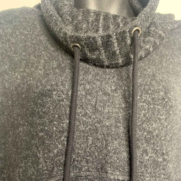 Rip Curl Gray Cozy Fleece Roll Neck Drawstring Pullover Sweater Size XS - Picture 3 of 10